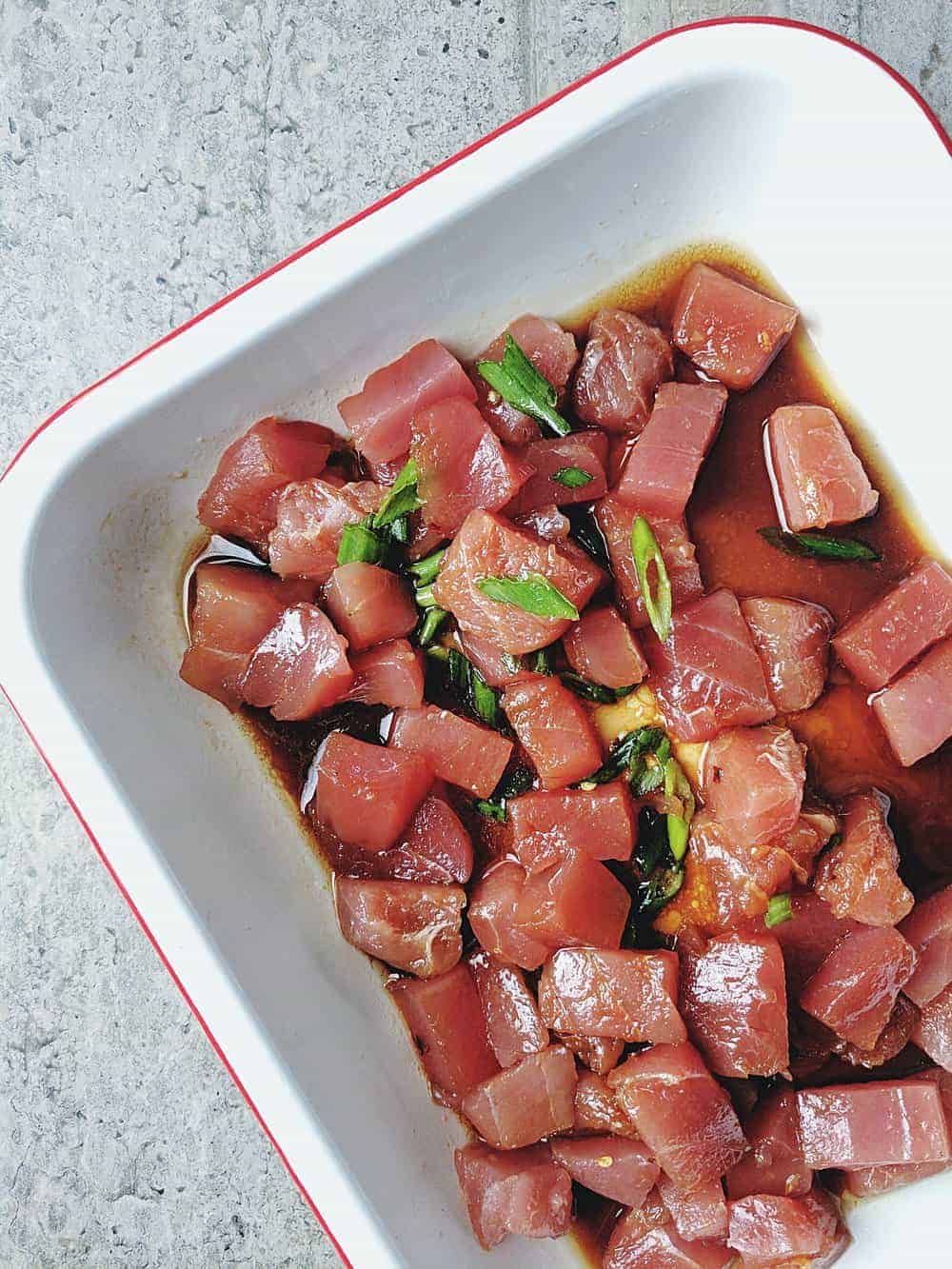 marinated tuna