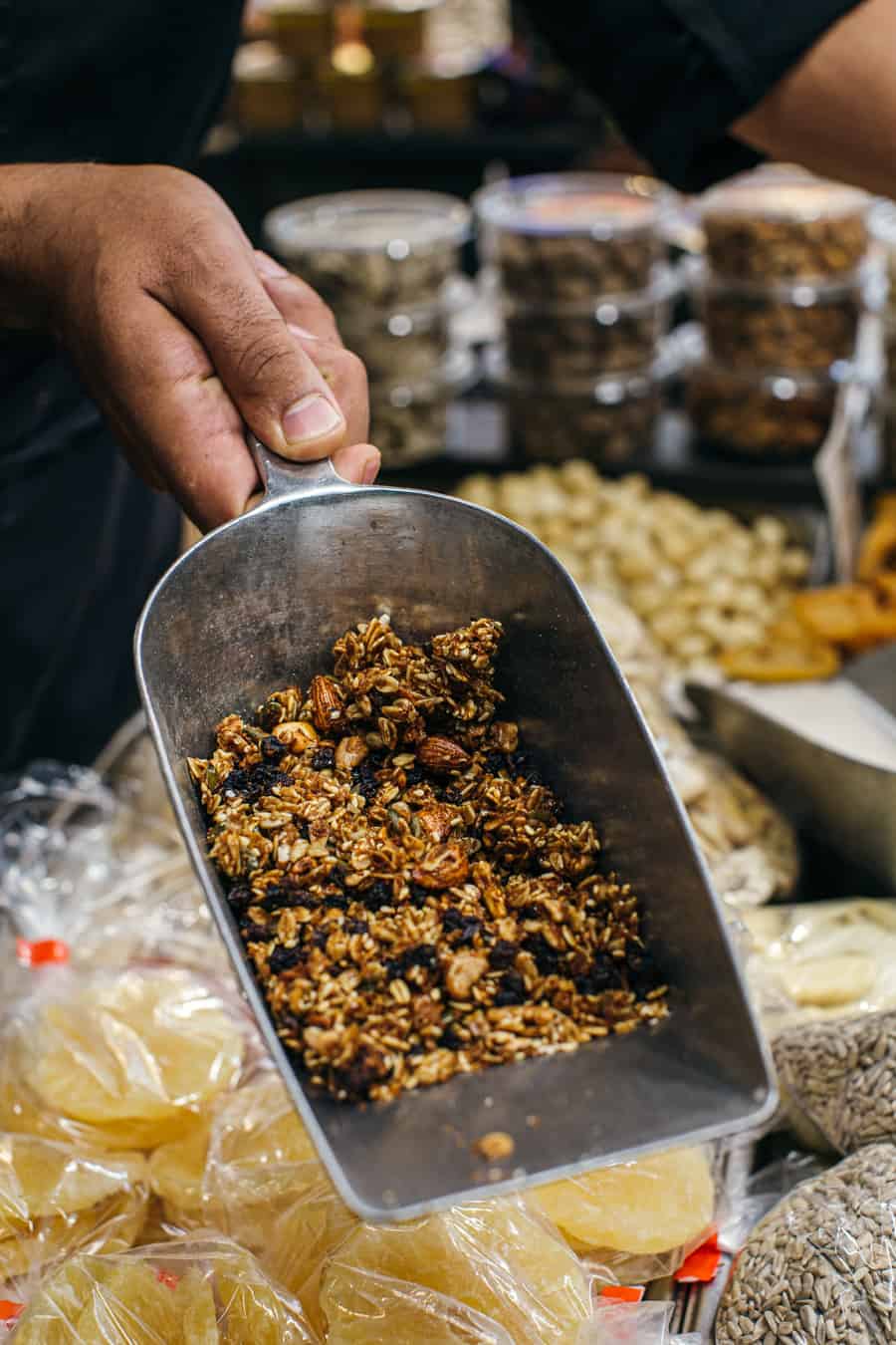 granola at Mizrahi in Mahane Yehuda market